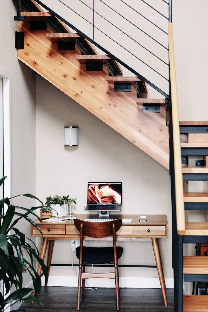 Under the stairs office