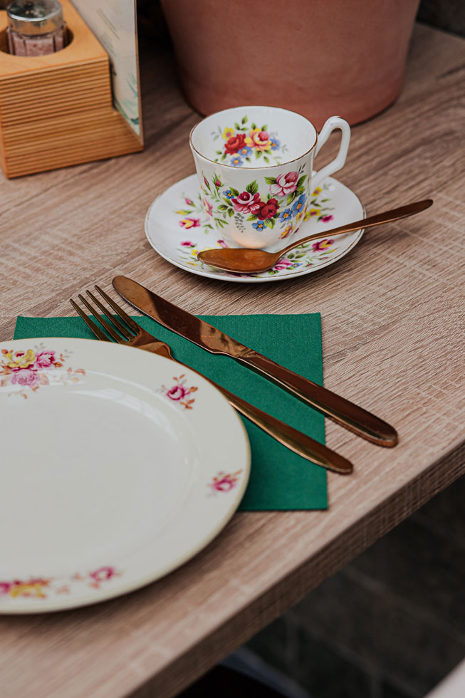 Floral Tea Cup and Saucer