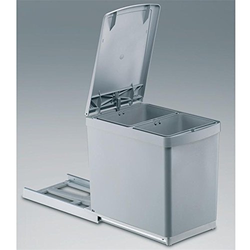 WESCO BUILT-IN PULL-OUT BIN 2 COMPARTMENTS 15L