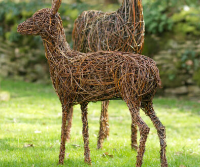 Fawn Deer Willow Sculpture