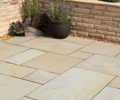 Sandstone paving slabs