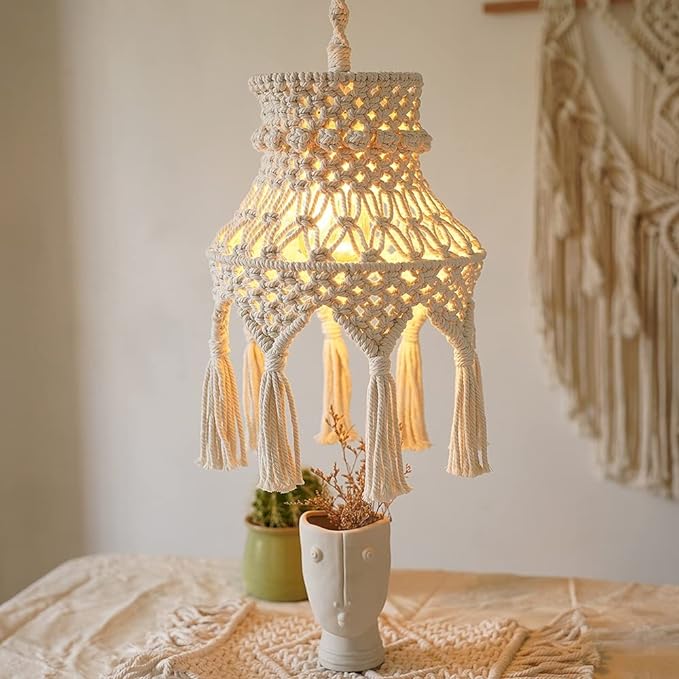 Boho Macrame Lamp Shade